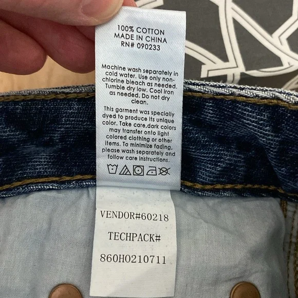 NWT Pacsun Eco Patchwork Boyfriend Jeans Size 23 - Picture 10 of 10